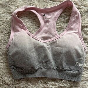 Gymshark Blush and Gray Gradient Sports Bra